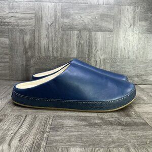 Olukai Hamani Men's size 10 Blue Leather Comfort Mules